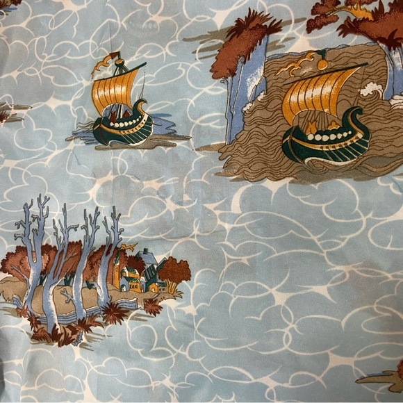 Vtg J.P. Austin Butterfly Collar Polyester Hawaiian Shirt 70s - Picture 7 of 7